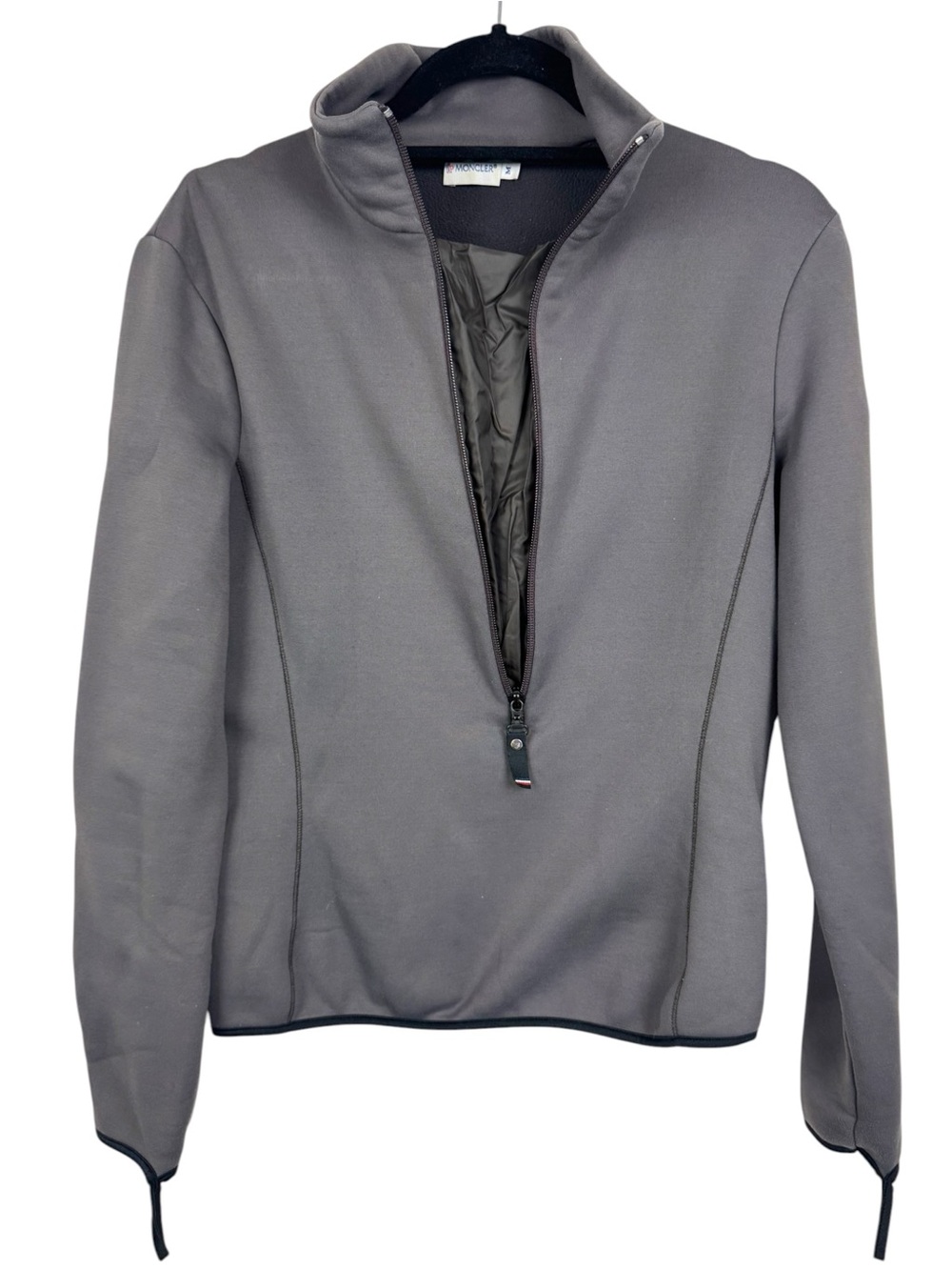 Moncler Grenoble half zip grey baselayer pullover sz M